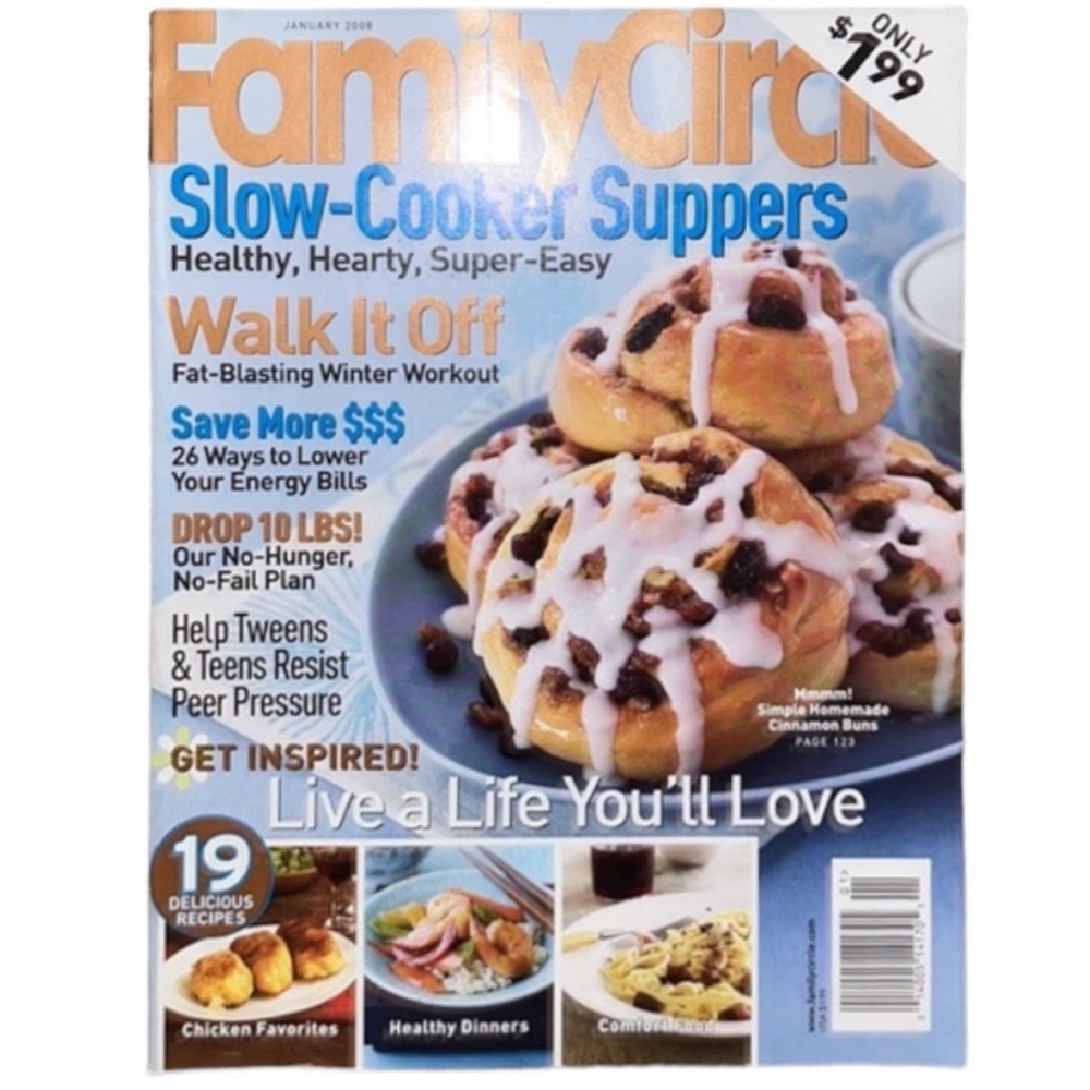 Family Circle Magazine January 2008 Back Issue Healthy Living